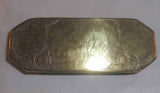 Antique Dutch Brass Tobacco Box Adam, Eve, and The Original Sin Engraving