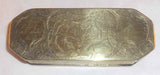 Antique Dutch Brass Tobacco Box Adam, Eve, and The Original Sin Engraving