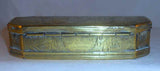 Antique Dutch Brass Tobacco Box Adam, Eve, and The Original Sin Engraving