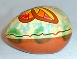 2011 Breininger Glazed Redware Easter Egg Sgraffito Decorated Colorful Butterfly