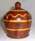 1990 Glazed Redware Penny Bank Brown Colored Beehive Shape By Lester Breininger