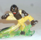 Old Painted Cast Iron Bottle Opener Alligator Chasing Boy Nipping at His Pants