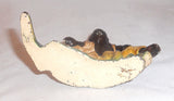 Vintage Painted Cast Iron Bottle Opener Alligator Chasing Boy Nipping His Pants