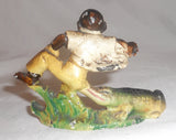 Cast Iron Painted Bottle Opener Boy Chased by Alligator Clearwater FLA Souvenir