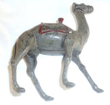 Antique Painted Cast Iron Still Penny Bank Large Gray Colored Camel AC Williams
