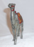 Antique Painted Cast Iron Still Penny Bank Small Gray Camel Made by Hubley USA