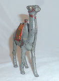 Antique Painted Cast Iron Still Penny Bank Small Gray Camel Made by Hubley USA