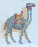 Antique Painted Cast Iron Still Penny Bank Small Gray Camel Made by Hubley USA
