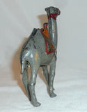 Antique Painted Cast Iron Still Penny Bank Small Gray Camel Made by Hubley USA