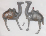 Antique Painted Cast Iron Still Penny Bank Small Gray Camel Made by Hubley USA