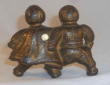 Antique Gold Painted Cast Iron Campbell Kids Still Penny Bank A.C. Williams