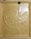 Beautiful Roseville Pottery 1940s Brown Clematis Fan/Cornucopia Vase 193-6"