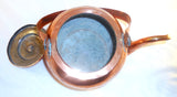 Old Copper Teapot or Kettle Stepped Lid with Central Finial and Gooseneck Spout