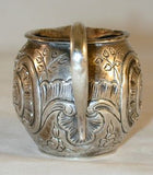 1760s French Silver Miniature Creamer Repousse Floral Design