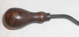 Antique Kitchen Tool Primitive Pie or Pastry Crimper/Cutter Brass Wheel Wrought Iron and Wood Handle
