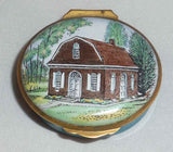 Beautiful Oval Enameled Box The First Presbyterian Church Wilmington, DE By Crummles &amp; Co. England