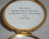 Beautiful Oval Enameled Box The First Presbyterian Church Wilmington, DE By Crummles &amp; Co. England