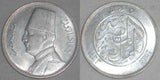 Lustrous 1933 Silver Egyptian Coin 5 Piastres King Fuad/Fouad I Facing Left AU+