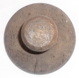 Old Turned Single Piece Wood Butter Print Eagle Spread Wings Design Knob Handel