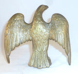 Vintage Cast Brass Heavy Finial Eagle with Spread Wings Topper