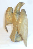 Vintage Cast Brass Heavy Finial Eagle with Spread Wings Topper