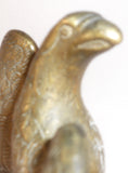 Vintage Cast Brass Heavy Finial Eagle with Spread Wings Topper