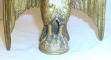 Vintage Cast Brass Heavy Finial Eagle with Spread Wings Topper