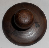 Vintage Turned Chip Carved Wood Butter Print Eagle Design Knob-Shaped Handel