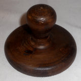 Vintage Turned Chip Carved Wood Butter Print Eagle Design Knob-Shaped Handel