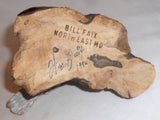 1994 Carved Wood Painted Chipping Sparrow Wood base William (Bill) Faix NE MD
