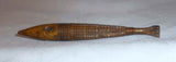 Rare Antique Carved Walnut Wood Fish-Shaped Figural Needle Case Very Unusual