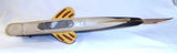 Polychrome Painted Carved Wood and Metal Long Fish Decoy By Russ Allen of NJ