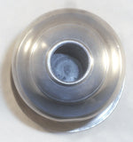 Old Pewter Fluid Lamp Tulip Bulb-Shaped Reservoir Two Caped Brass Finger Burners