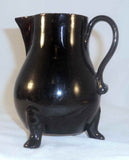 Antique English Redware Jackfield Footed Creamer Queen Anne Silver Creamer Shape