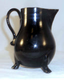 Antique English Redware Jackfield Footed Creamer Queen Anne Silver Creamer Shape