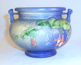 "Rare" 1938 Roseville Pottery Blue Fuchsia Pattern 3” High Urn-shaped Jardinière