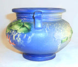 "Rare" 1938 Roseville Pottery Blue Fuchsia Pattern 3” High Urn-shaped Jardinière