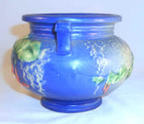 "Rare" 1938 Roseville Pottery Blue Fuchsia Pattern 3” High Urn-shaped Jardinière