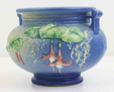 "Rare" 1938 Roseville Pottery Blue Fuchsia Pattern 3” High Urn-shaped Jardinière