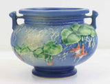 "Rare" 1938 Roseville Pottery Blue Fuchsia Pattern 3” High Urn-shaped Jardinière