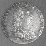 1787 Toned Sixpence Silver Coin Great Britain King George III Facing Right XF++