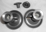 Pair Antique Pewter Chamber Candlesticks Roswell Gleason Dorchester MA Ex Wolf