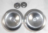 Pair Antique Pewter Chamber Candlesticks Roswell Gleason Dorchester MA Ex Wolf