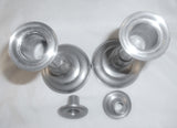 Pair Antique Pewter 7" Tall Candlesticks Roswell Gleason Dorchester MA Ex Wolf