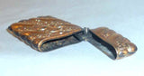 Antique Gilded Metal Match Safe or Vesta Raised Scroll Design Marked “Essex 105”
