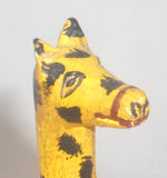Unusual 1982 Painted Carved Wood Folk Art Camel Pull Toy Walter & June Gottshall