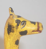 Unusual 1982 Painted Carved Wood Folk Art Camel Pull Toy Walter & June Gottshall