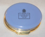 Halcyon Days Enamels England Enameled Oval Box Floral Decoration Motto "My Wife"