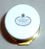Halcyon Days Enamels England Tall Cylindrical Box Ducks and Their Chicks in Box