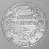 Nice 1835 British India Milled Silver Coin One Rupee King William III KM 450.3